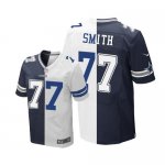 Jerseys Factory Cheap Nike Cowboys #77 Tyron Smith Navy Blue/Whi