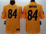 Jerseys Factory Cheap Nike Steelers #84 Antonio Brown Gold Men's