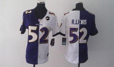 Jerseys Factory Cheap Nike Ravens #52 Ray Lewis Purple/White Wit
