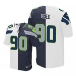 Jerseys Factory Cheap Nike Seahawks #90 Jarran Reed White/Steel