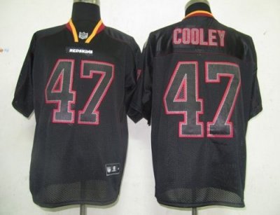 Jerseys Factory Cheap Redskins #47 Chris Cooley Lights Out Black