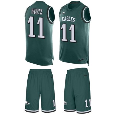 Jerseys Factory Cheap Nike Eagles #11 Carson Wentz Midnight Gree