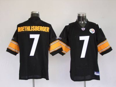 Jerseys Factory Cheap Steelers #7 Ben Roethlisberger Black Stitc