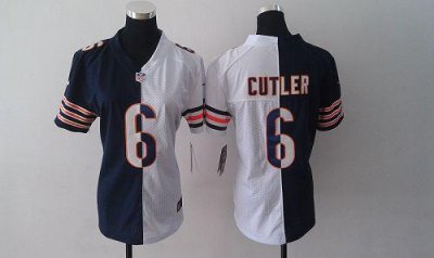 Jerseys Factory Cheap Nike Bears #6 Jay Cutler Navy Blue/White W