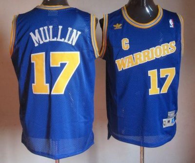 Jerseys Factory Cheap Warriors #17 Chris Mullin Blue Throwback E