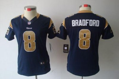 Jerseys Factory Cheap Nike Rams #8 Sam Bradford Navy Blue Team C