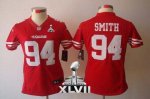 Jerseys Factory Cheap Nike 49ers #94 Justin Smith Red Team Color