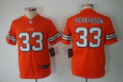 Jerseys Factory Cheap Nike Browns #33 Trent Richardson Orange Al