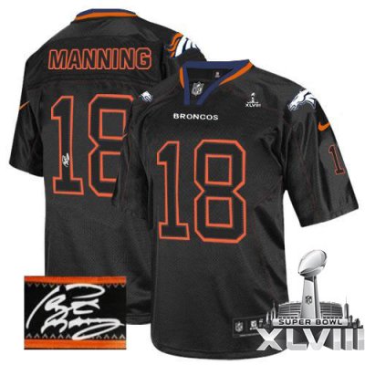 Jerseys Factory Cheap Nike Broncos #18 Peyton Manning Lights Out