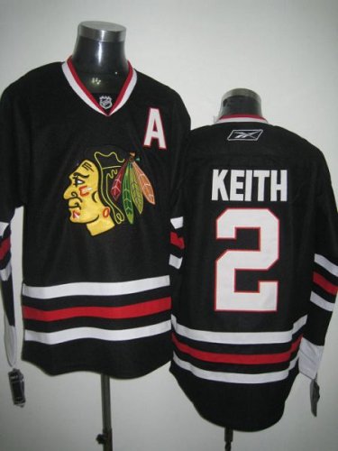 Jerseys Factory Cheap Blackhawks #2 Duncan Keith Embroidered Bla
