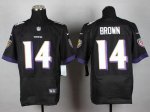 Jerseys Factory Cheap Nike Ravens #14 Marlon Brown Black Alterna