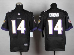 Jerseys Factory Cheap Nike Ravens #14 Marlon Brown Black Alterna