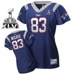 Jerseys Factory Cheap Patriots #83 Wes Welker Blue Women's Field