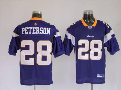 Jerseys Factory Cheap Vikings #28 Adrian Peterson Purple Stitche