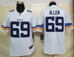 Jerseys Factory Cheap Nike Vikings #69 Jared Allen White Men's E