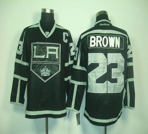 Jerseys Factory Cheap Kings #23 Dustin Brown Black Ice Embroider