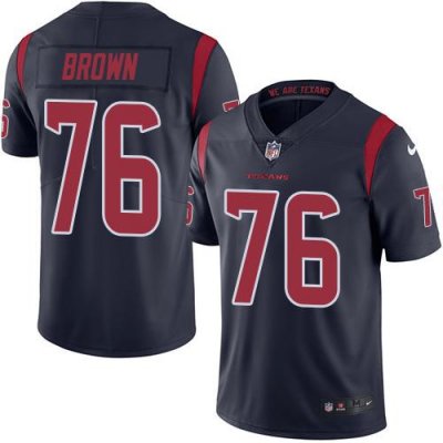 Jerseys Factory Cheap Nike Texans #76 Duane Brown Navy Blue Men'