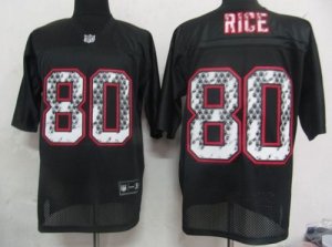 Jerseys Factory Cheap Sideline Black United 49ers #80 Jerry Rice