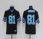 Jerseys Factory Cheap Lions #81 Calvin Johnson Black Embroidered