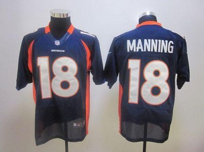 Jerseys Factory Cheap Nike Broncos #18 Peyton Manning Blue Stitc