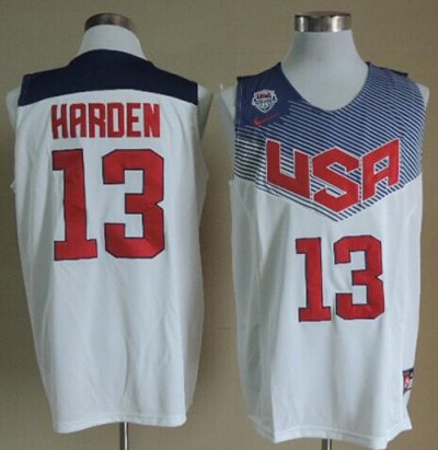 Jerseys Factory Cheap Nike 2014 Team USA #13 James Harden White
