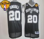 Jerseys Factory Cheap Revolution 30 Spurs #20 Manu Ginobili Blac