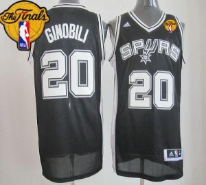 Jerseys Factory Cheap Revolution 30 Spurs #20 Manu Ginobili Blac