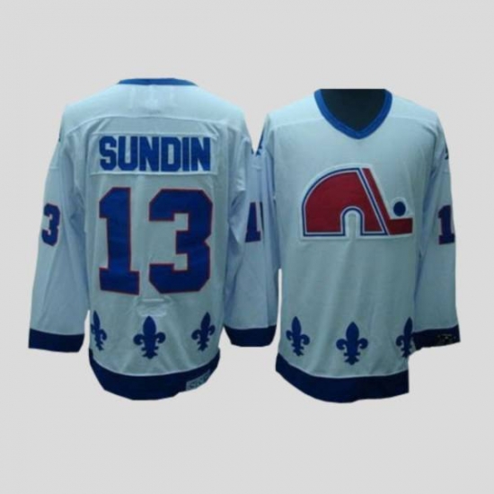 Jerseys Factory Cheap Nordiques #13 Mats Sundin Embroidered CCM - Click Image to Close