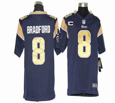 Jerseys Factory Cheap Nike Rams #8 Sam Bradford Navy Blue Team C