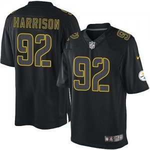 Jerseys Factory Cheap Nike Steelers #92 James Harrison Black Men