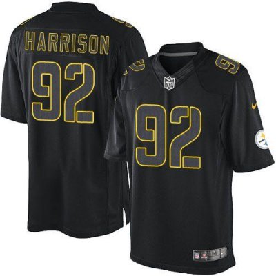 Jerseys Factory Cheap Nike Steelers #92 James Harrison Black Men