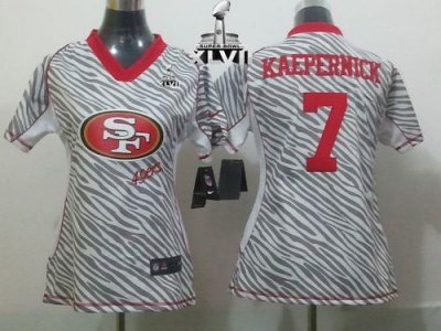 Jerseys Factory Cheap Nike 49ers #7 Colin Kaepernick Zebra Super