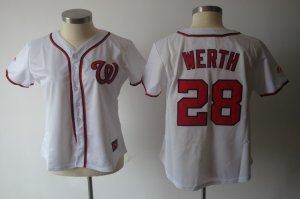 Jerseys Factory Cheap Nationals #28 Jayson Werth White Women's F