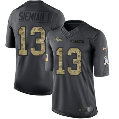 Jerseys Factory Cheap Nike Broncos #13 Trevor Siemian Black Men'