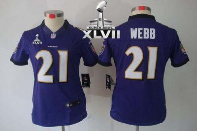 Jerseys Factory Cheap Nike Ravens #21 Lardarius Webb Purple Team