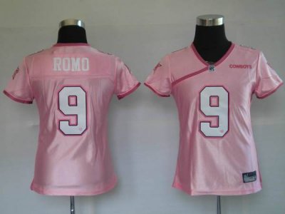 Jerseys Factory Cheap Cowboys #9 Tony Romo Pink Lady Embroidered