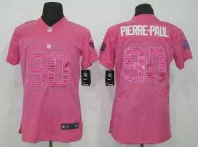 Jerseys Factory Cheap Nike Giants #90 Jason Pierre-Paul Pink Swe