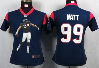 Jerseys Factory Cheap Nike Texans #99 J.J. Watt Navy Blue Team C