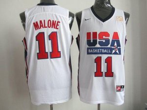 Jerseys Factory Cheap Nike Team USA #11 Karl Malone White 2012 U