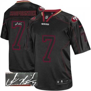 Jerseys Factory Cheap Nike 49ers #7 Colin Kaepernick Lights Out