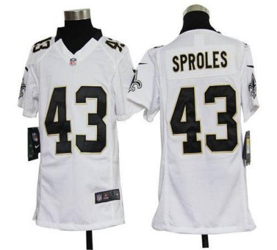 Jerseys Factory Cheap Nike Saints #43 Darren Sproles White Youth