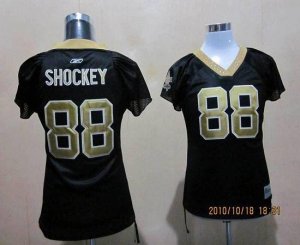 Jerseys Factory Cheap Saints #88 Jeremy Shockey Black Women's Fi