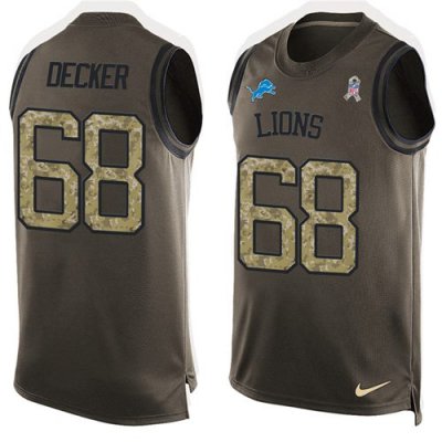 Jerseys Factory Cheap Nike Lions #68 Taylor Decker Green Men's S