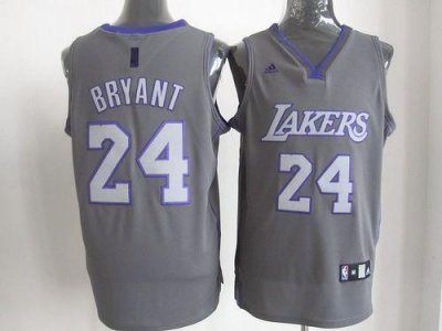 Jerseys Factory Cheap Lakers #24 Kobe Bryant Grey Graystone Fash