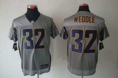 Jerseys Factory Cheap Nike Chargers #32 Eric Weddle Grey Shadow