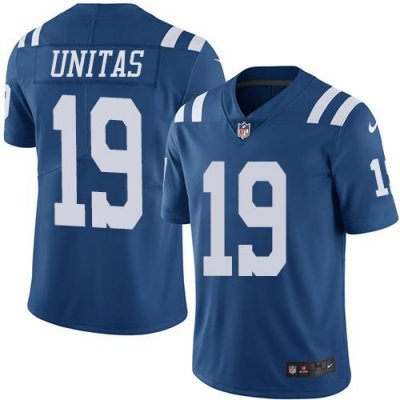 Jerseys Factory Cheap Nike Colts #19 Johnny Unitas Royal Blue Me