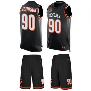Jerseys Factory Cheap Nike Bengals #90 Michael Johnson Black Tea