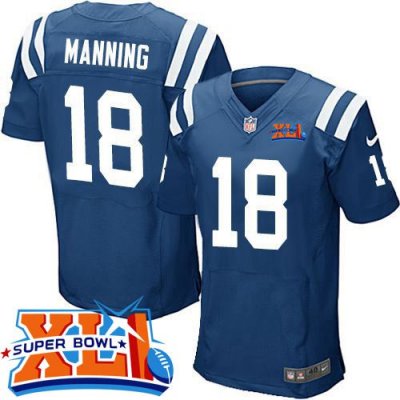 Jerseys Factory Cheap Nike Colts #18 Peyton Manning Royal Blue T