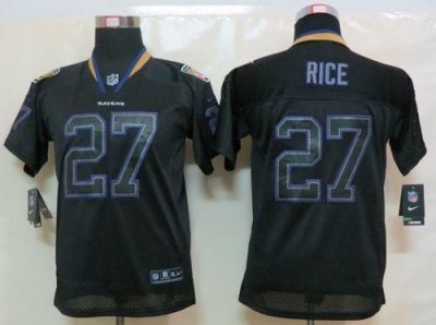 Jerseys Factory Cheap Nike Ravens #27 Ray Rice Lights Out Black