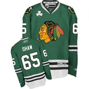 Jerseys Factory Cheap Blackhawks #65 Andrew Shaw Green Embroider